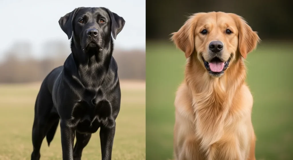 Labrador Retrievers and Golden Retrievers