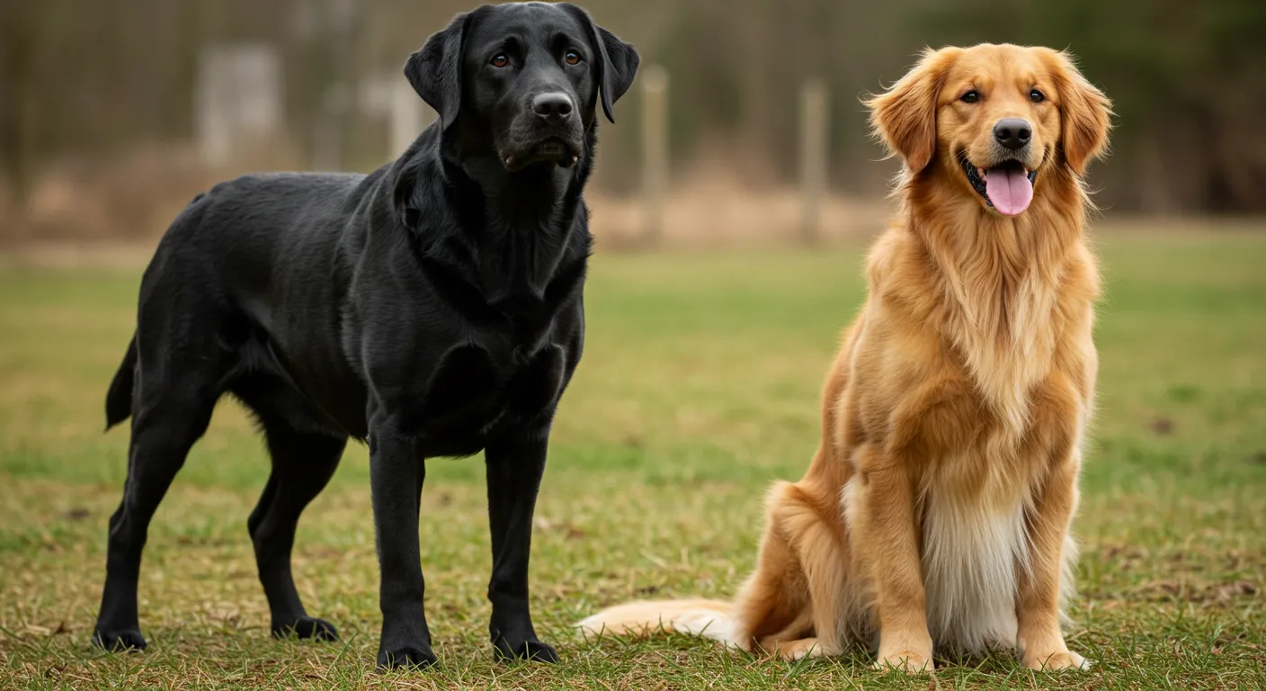 Labrador Retrievers and Golden Retrievers